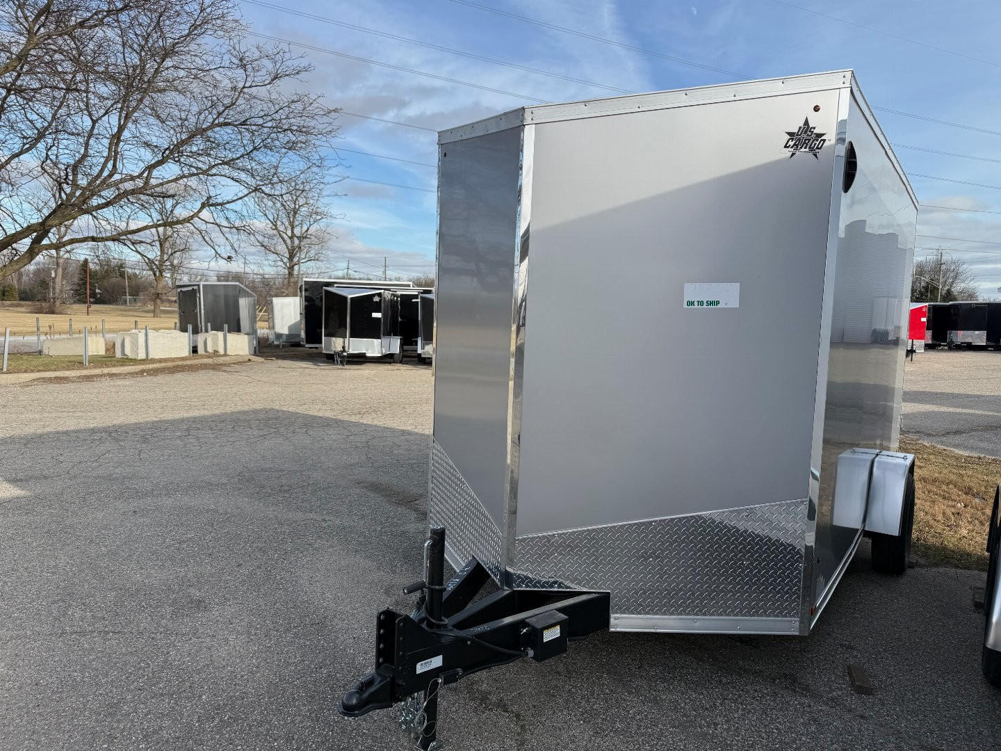 New 2025 7 X 12 US CARGO Enclosed Trailer 7ft interior w/ Ramp and Electric Brakes and UPGRADED OPTIONS