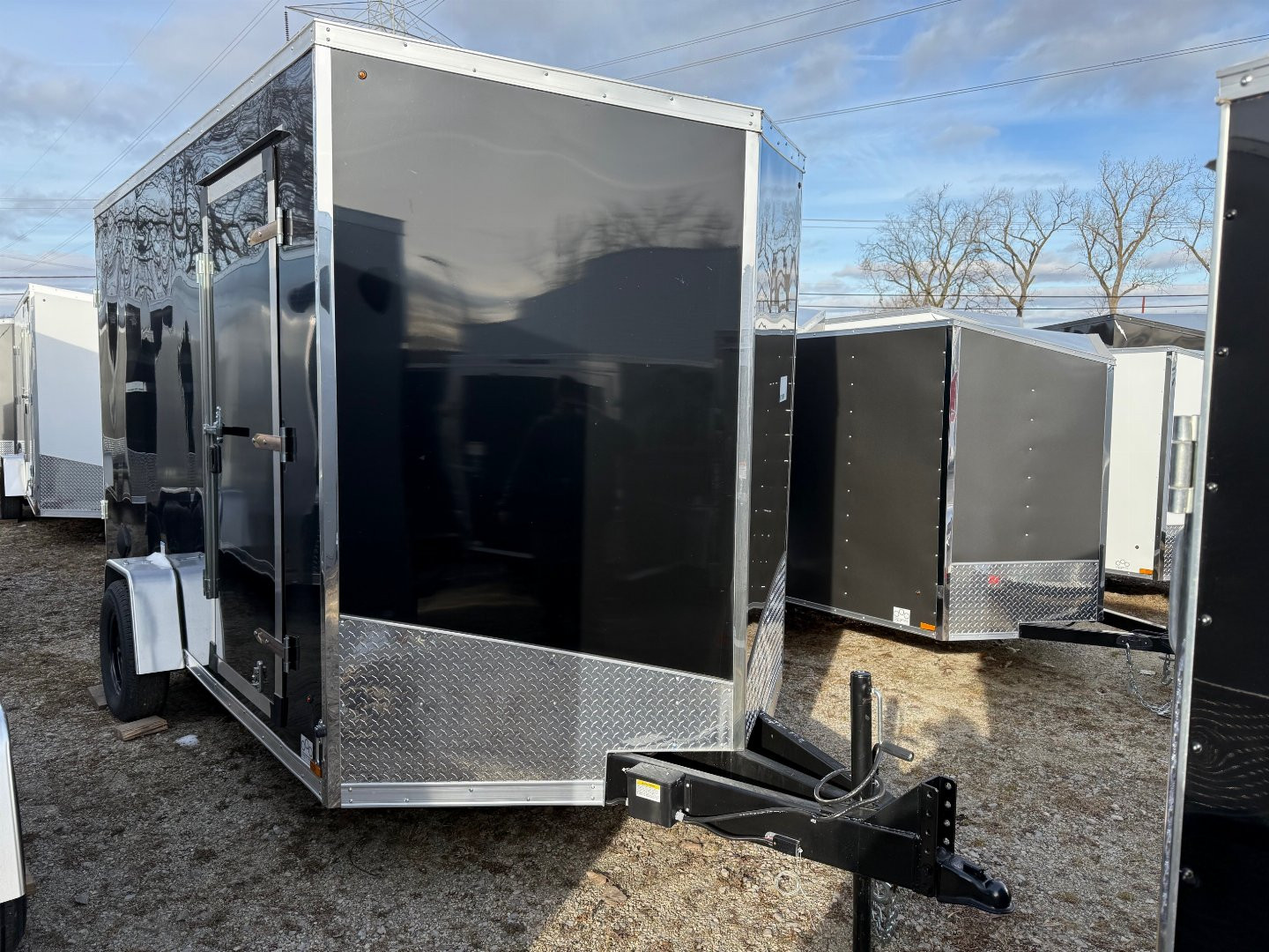 New 2025 7 X 12 US CARGO Enclosed Trailer 7ft interior w/ Ramp and Electric Brakes and UPGRADED OPTIONS
