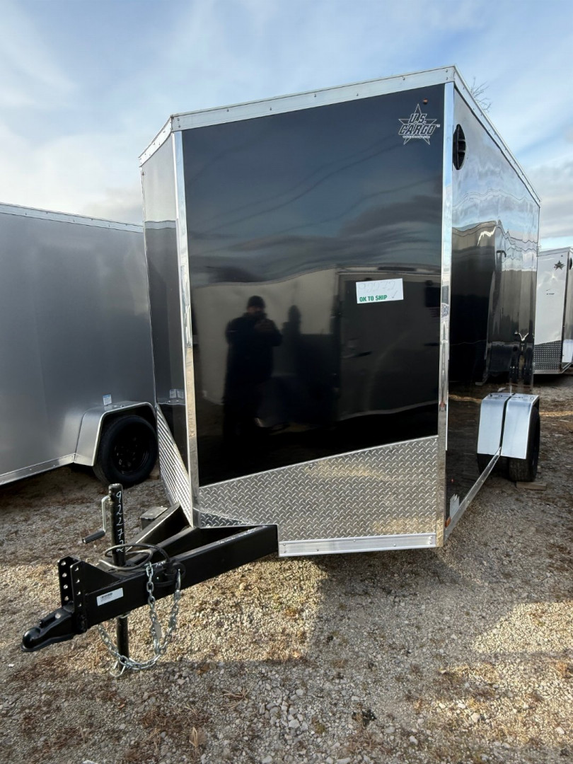 New 2025 7 X 12 US CARGO Enclosed Trailer 7ft interior w/ Ramp and Electric Brakes and UPGRADED OPTIONS