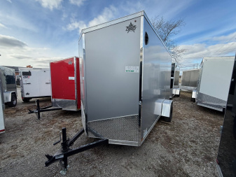 New 2025 US Cargo 6 x 12 Enclosed Trailer Ramp Door with 7FT INTERIOR - Screwless Exterior w/Upgraded Options