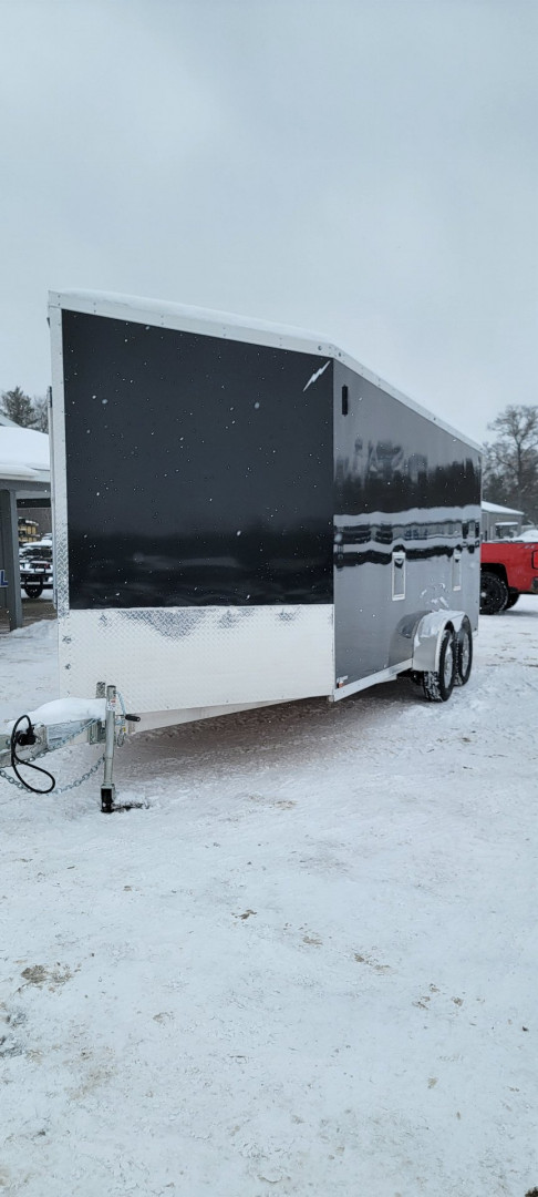 New 2025 Lightning Trailers 7X18 3 PLACE Snowmobile Trailer