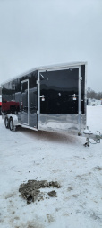 New 2025 Lightning Trailers 7X18 3 PLACE Snowmobile Trailer