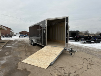 New 2025 Lightning Trailers 7x29 Aluminum 4-Place + 12 Snowmobile Trailer w/7ft Interior *OLD STOCK*