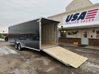 New 2025 Lightning Trailers 7x29 Aluminum 4-Place + 12 Snowmobile Trailer w/7ft Interior *OLD STOCK*