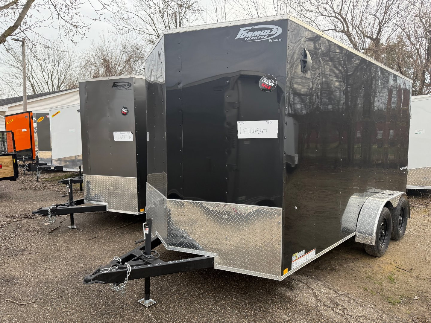 New 2024 FORMULA TRAILERS 7 x 14 Cargo / Enclosed Trailer with 7ft Interior with Ramp Door