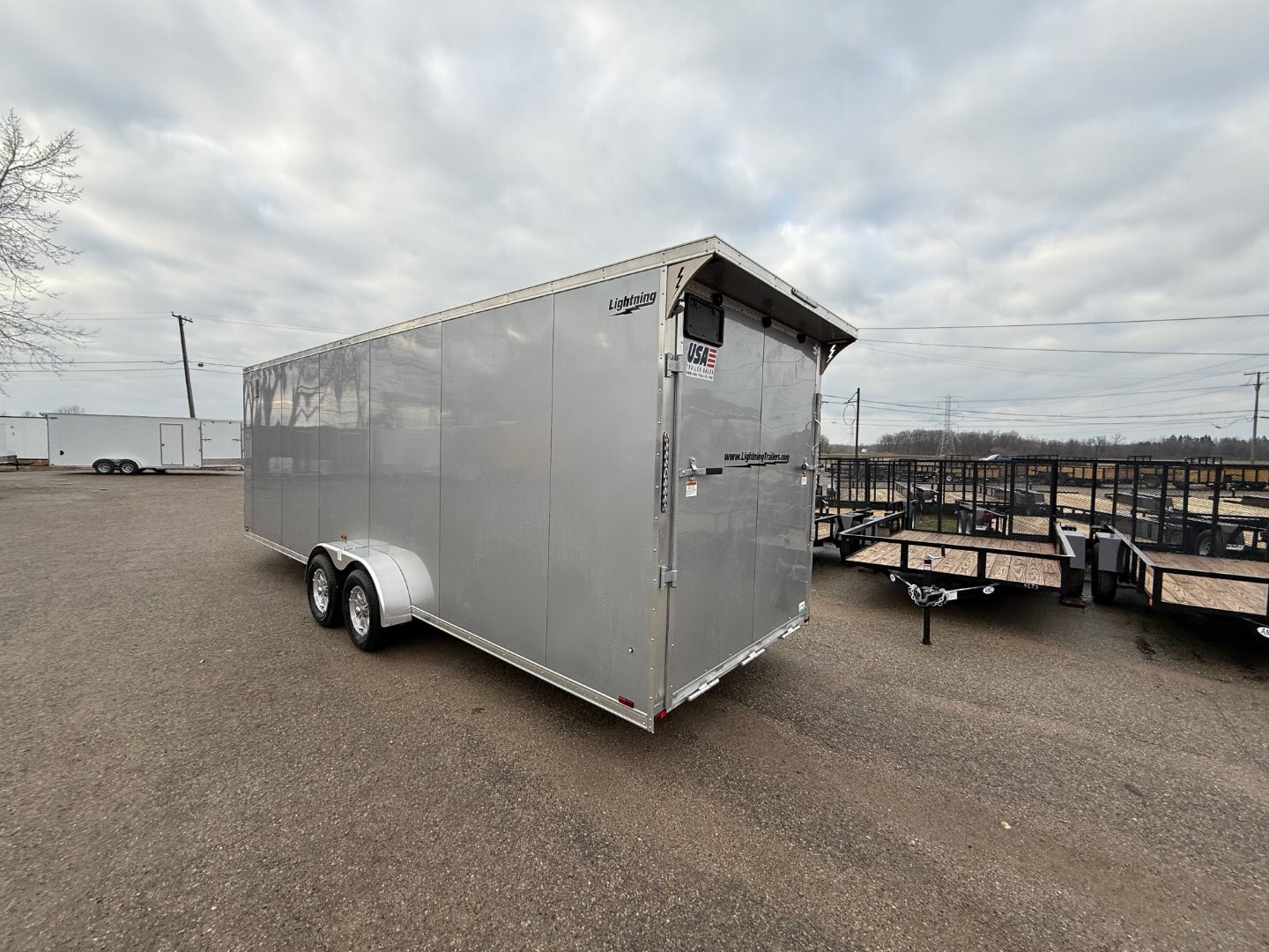 New 2025 LIGHTNING TRAILERS 7 x 29 4 Place Snowmobile Trailer with 7ft Interior height