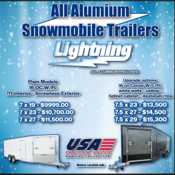 New 2025 LIGHTNING TRAILERS 7 x 29 4 Place Snowmobile Trailer with 7ft Interior height