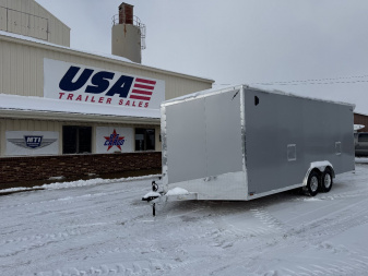 New 2025 Lightning Trailers 8x20 10K Aluminum Snowmobile Trailer