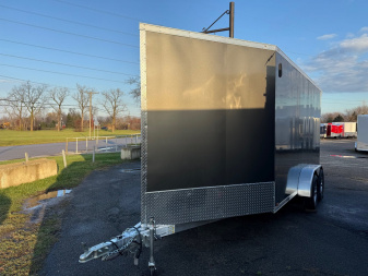 New 2025 Lightning 7 X 19 Lightning 2 Place Enclosed Snowmobile Trailer with 7ft Interior