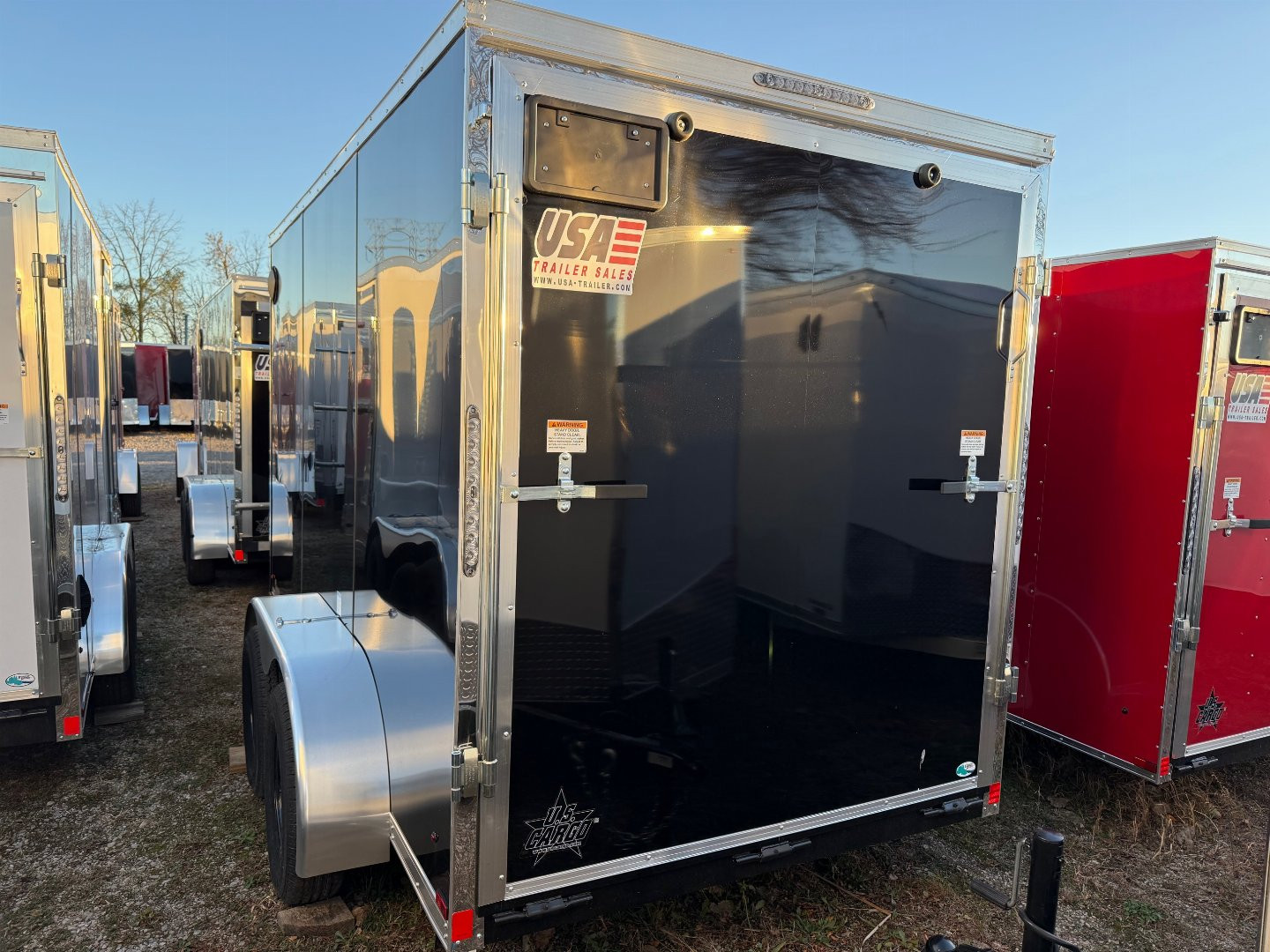 New 2025 US Cargo 6 x 12 Tandem Enclosed Trailer Ramp Door with 6FT 6IN INTERIOR - Screwless Exterior
