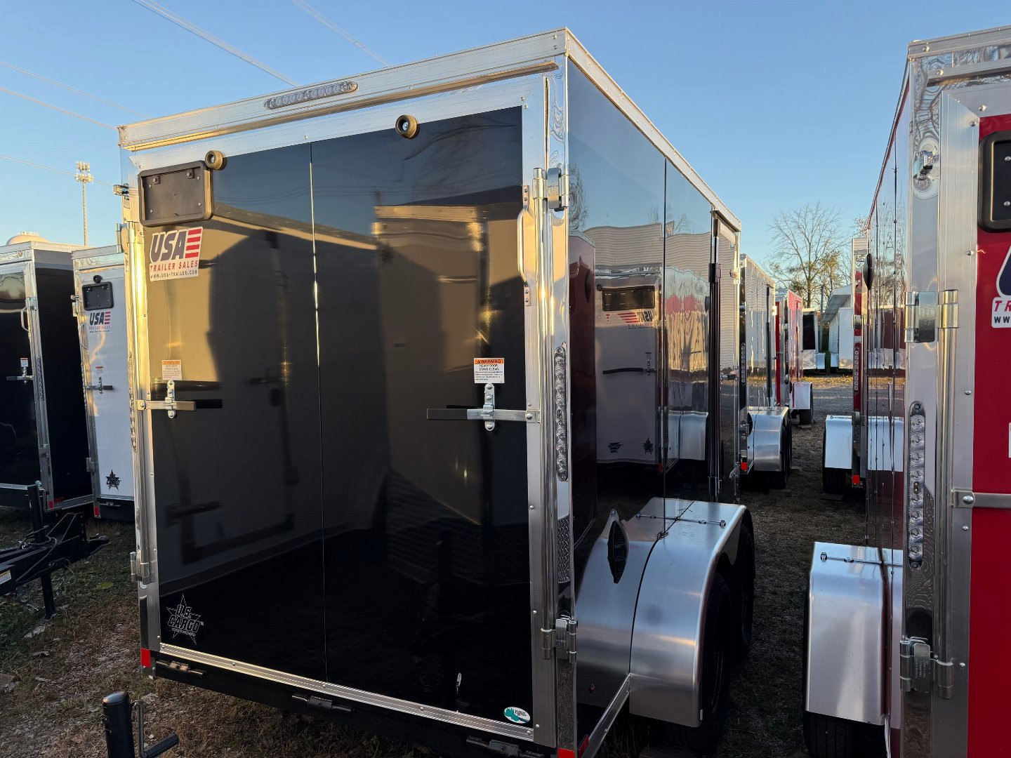 New 2025 US Cargo 6 x 12 Tandem Enclosed Trailer Ramp Door with 6FT 6IN INTERIOR - Screwless Exterior