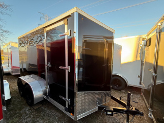 New 2025 US Cargo 6 x 12 Tandem Enclosed Trailer Ramp Door with 6FT 6IN INTERIOR - Screwless Exterior