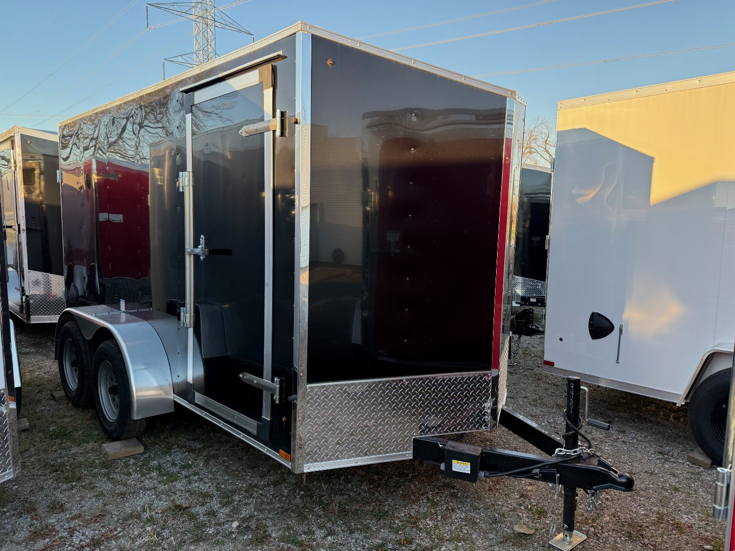 New 2025 US Cargo 6 x 12 Tandem Enclosed Trailer with 6FT INTERIOR - Double Barn Doors