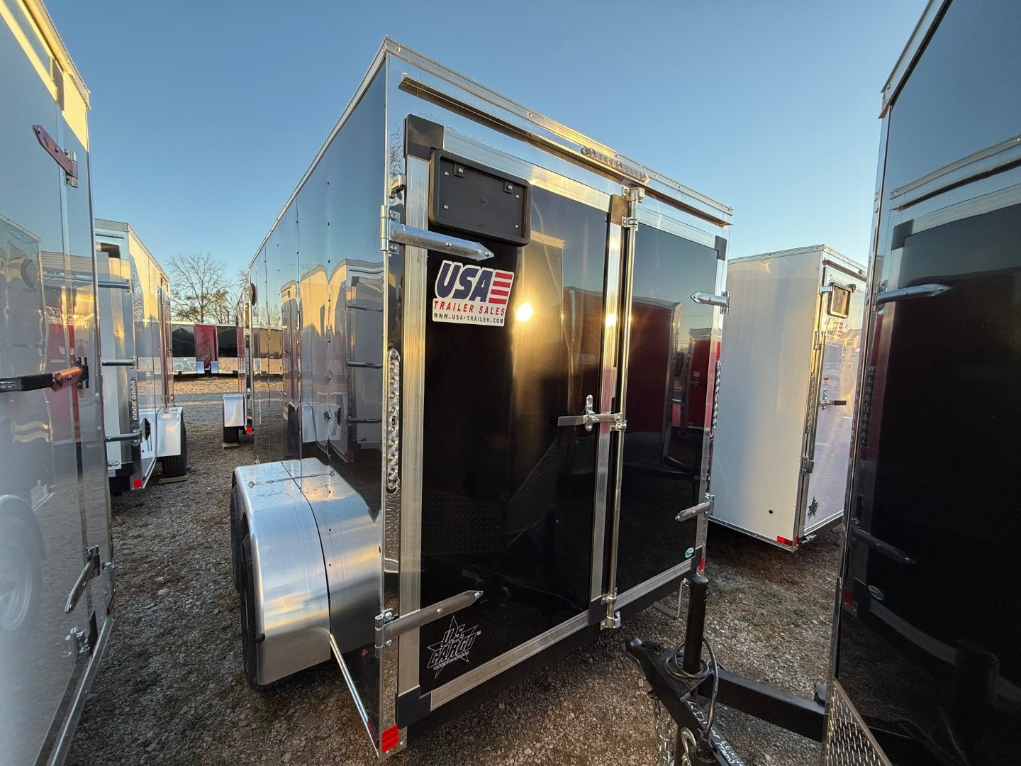 New 2025 US Cargo 6 x 12 Tandem Enclosed Trailer with 6FT INTERIOR - Double Barn Doors