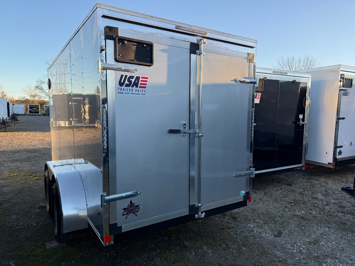 New 2025 US Cargo 6 x 12 Tandem Enclosed Trailer with 6FT INTERIOR - Double Barn Doors