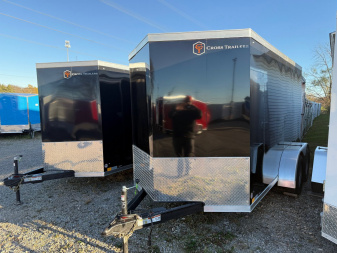 New 2025 6 x 12 Tandem Cross Trailers Cargo / Enclosed Trailer with ramp Door 6FT INTERIOR