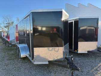 New 2025 6 x 12 Tandem Cross Trailers Cargo / Enclosed Trailer with ramp Door 6FT INTERIOR