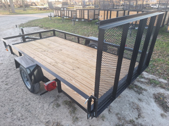 New 2025 AMO 5x10 Light Duty Lowside Landscape Trailer