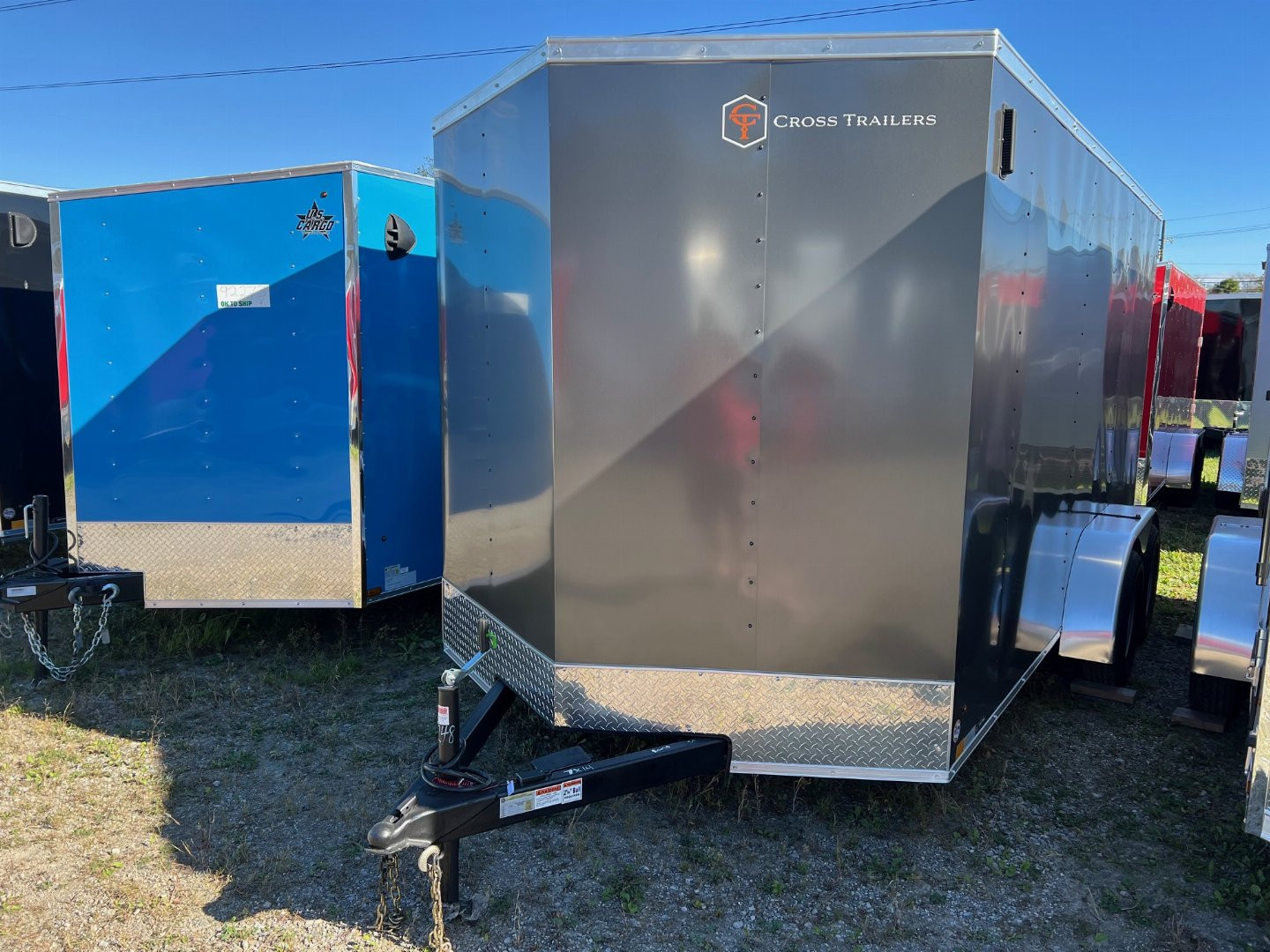 New 2025 7 x 14 Cross Enclosed Trailer with 6ft 6in interior with RAMP DOOR