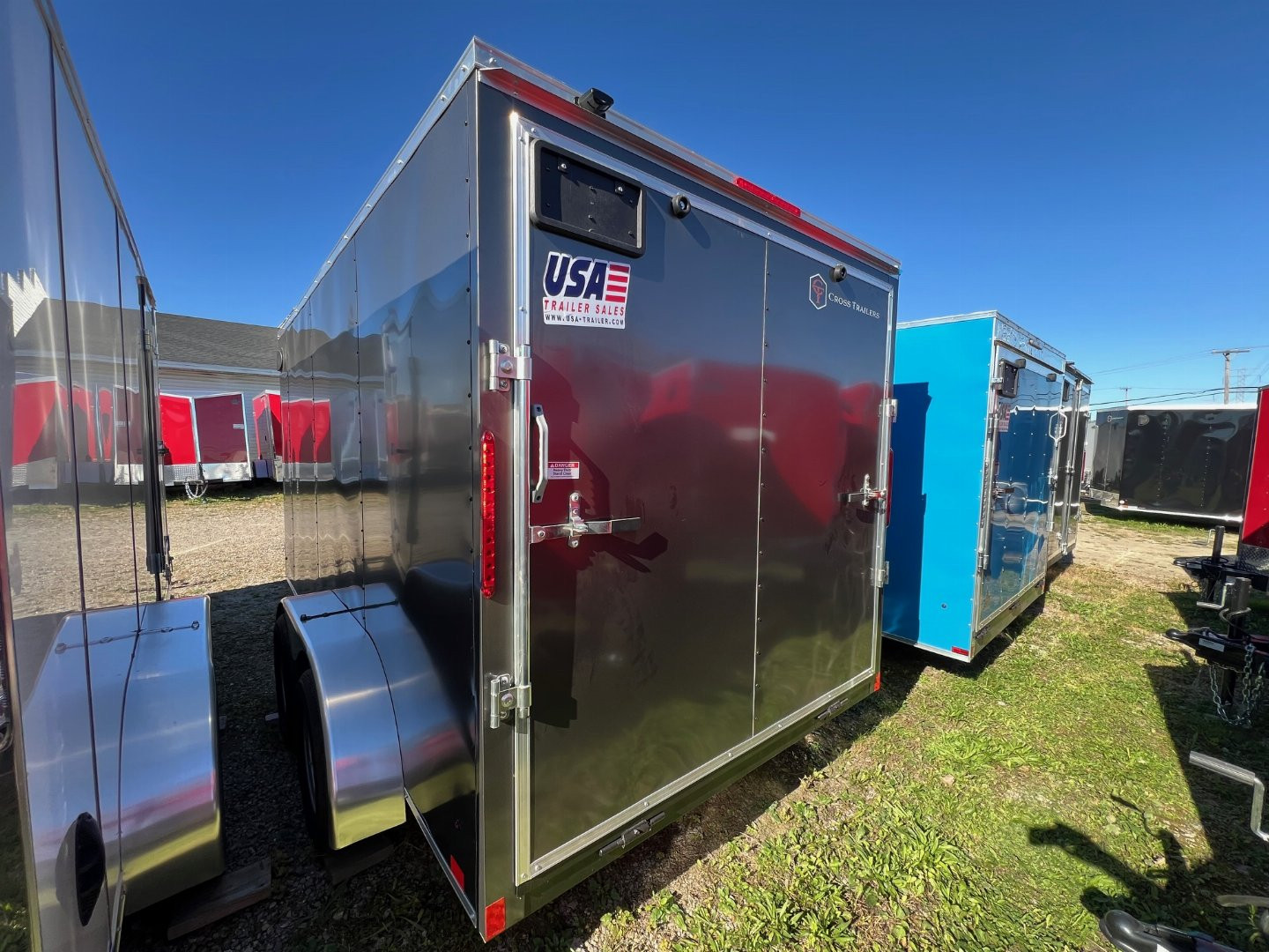 New 2025 7 x 14 Cross Enclosed Trailer with 6ft 6in interior with RAMP DOOR