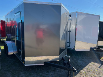 New 2025 7 x 14 Cross Enclosed Trailer with 6ft 6in interior with RAMP DOOR