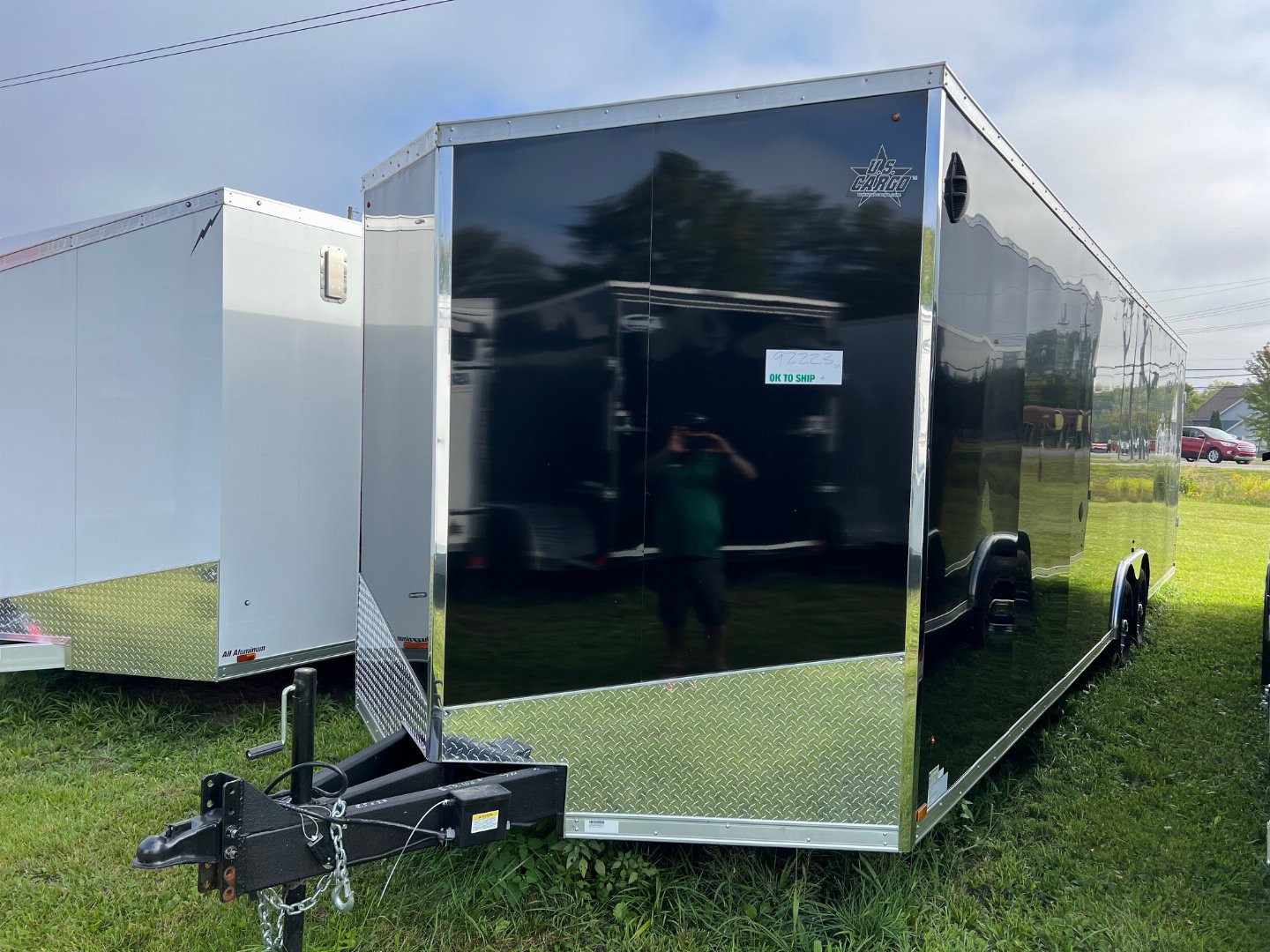 New 2025 US Cargo 8.5 x 28 Enclosed Car Hauler with Ramp 10K GVW with 7ft interior - SCREWLESS