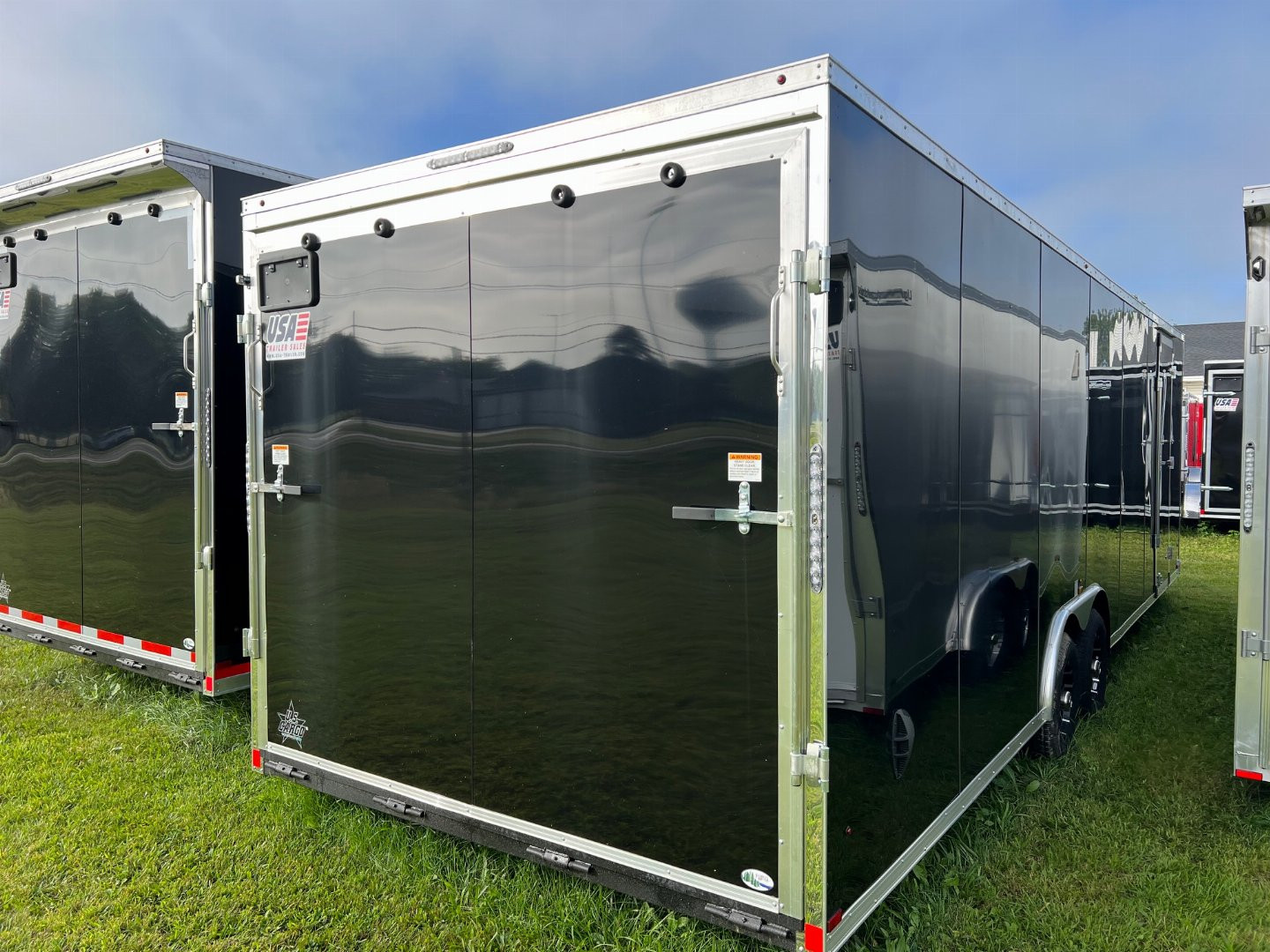 New 2025 US Cargo 8.5 x 28 Enclosed Car Hauler with Ramp 10K GVW with 7ft interior - SCREWLESS