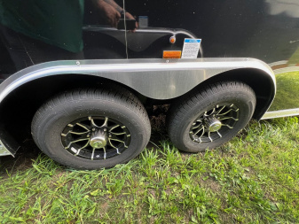 New 2025 US Cargo 8.5 x 28 Enclosed Car Hauler with Ramp 10K GVW with 7ft interior - SCREWLESS