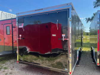 New 2023 US Cargo 8.5 x 20 Enclosed Car Hauler with Ramp 10K GVW with 7ft interior - SCREWLESS