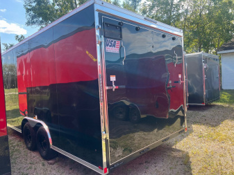 New 2023 US Cargo 8.5 x 20 Enclosed Car Hauler with Ramp 10K GVW with 7ft interior - SCREWLESS