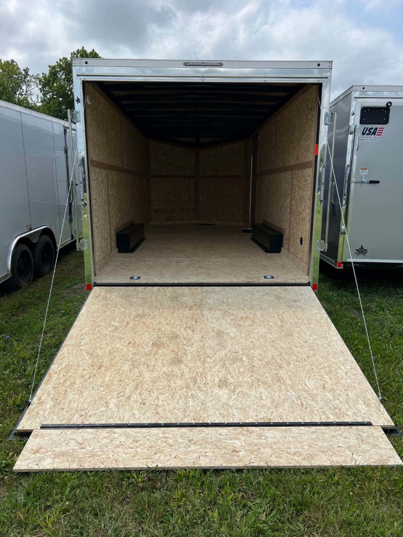 New 2023 US Cargo8.5 x 20 Enclosed Car Hauler with Ramp 7K GVW with 7ft interior - SCREWLESS