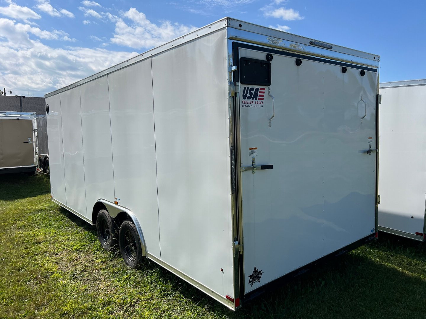 New 2023 US Cargo8.5 x 20 Enclosed Car Hauler with Ramp 7K GVW with 7ft interior - SCREWLESS
