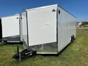 New 2023 US Cargo8.5 x 20 Enclosed Car Hauler with Ramp 7K GVW with 7ft interior - SCREWLESS
