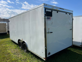 New 2023 US Cargo8.5 x 20 Enclosed Car Hauler with Ramp 7K GVW with 7ft interior - SCREWLESS