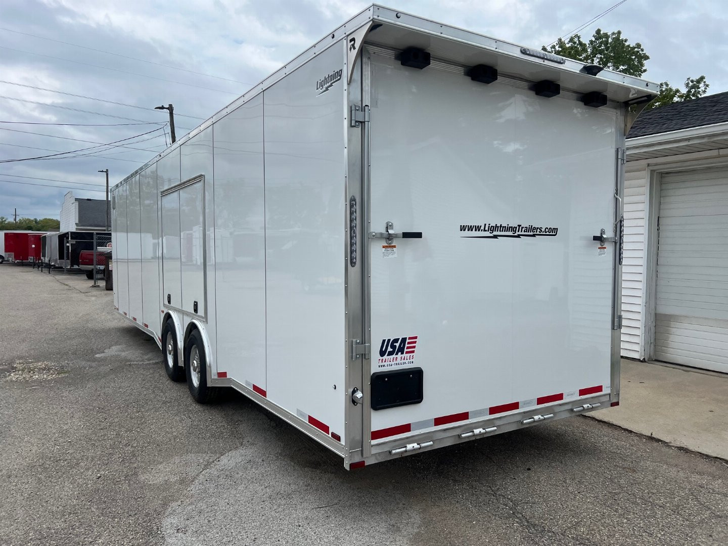 New 2025 LIGHTNING TRAILERS 8.5 X 30 10K GVW LIGHTING ALL ALUMINUM Enclosed CAR HAULER Trailer with Escape Door Cargo / Enclosed Trailer