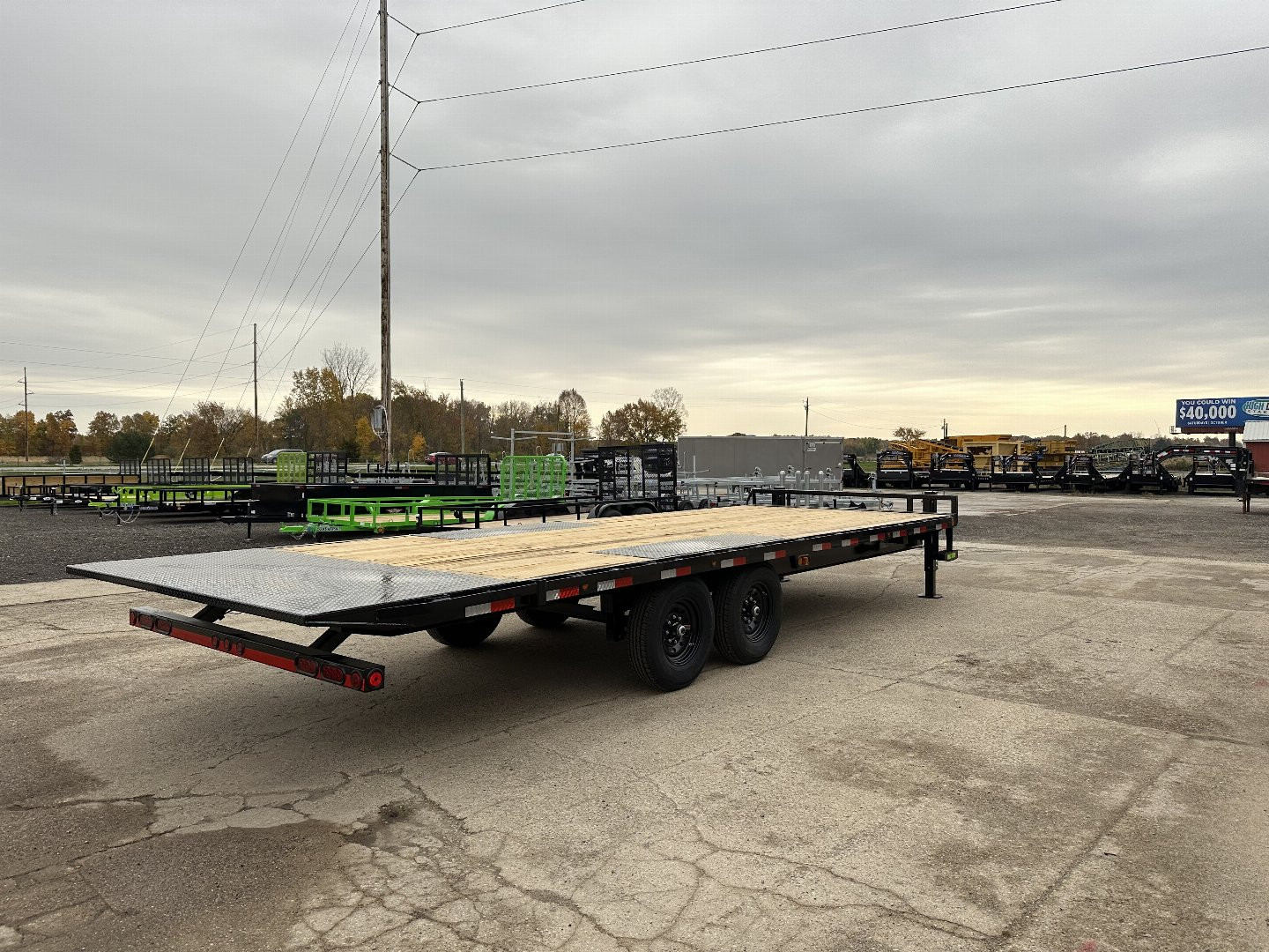 New 2025 Load Trail 102"X24' 16k Full Deck Power Tilt Trailer