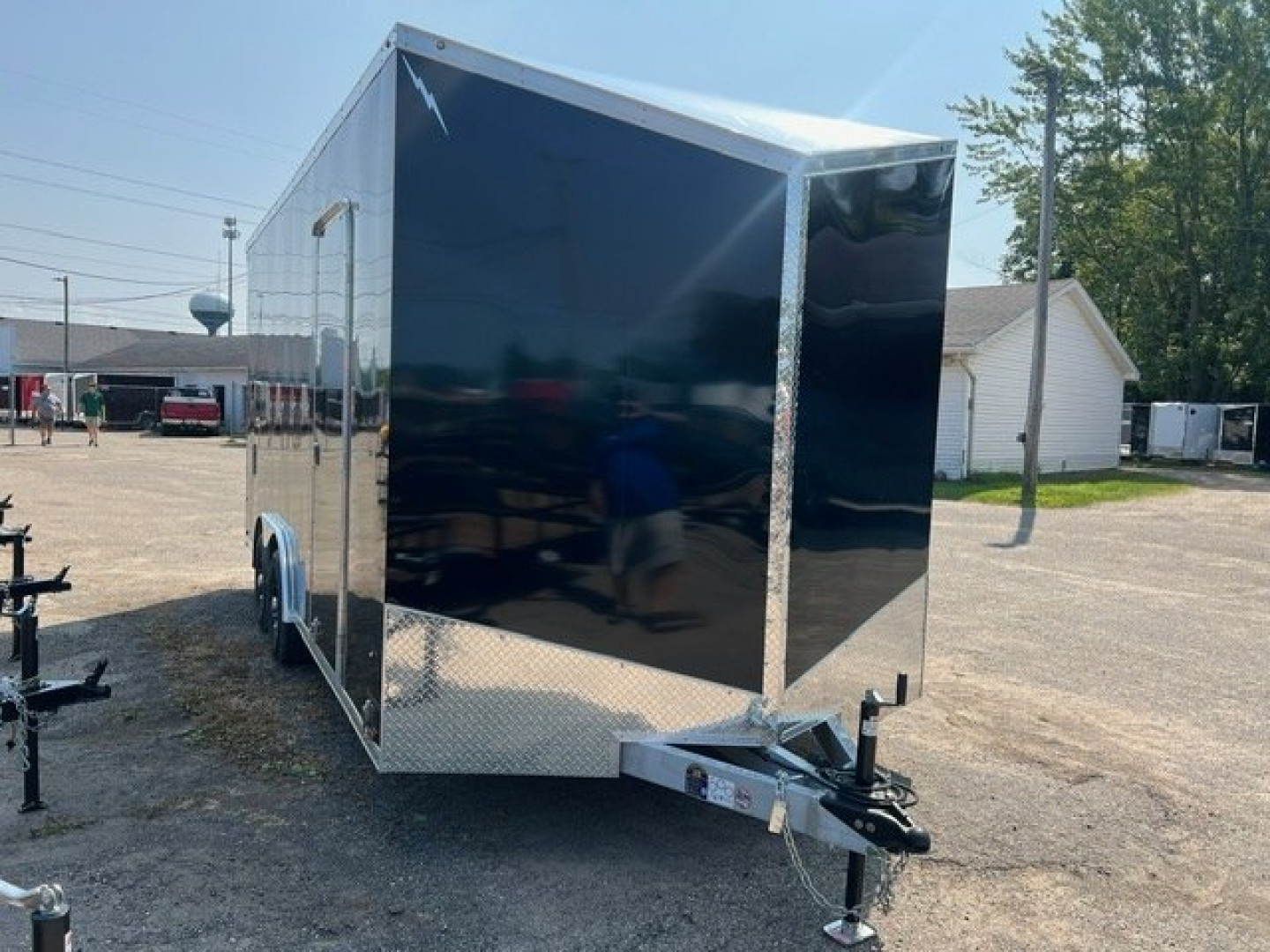 New 2025 LIGHTNING 8.5 x 18 Enclosed Car Hauler Trailer - 10k gvw with 7.5 interior height