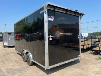 New 2025 LIGHTNING 8.5 x 18 Enclosed Car Hauler Trailer - 10k gvw with 7.5 interior height