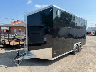 New 2025 LIGHTNING 8.5 x 18 Enclosed Car Hauler Trailer - 10k gvw with 7.5 interior height