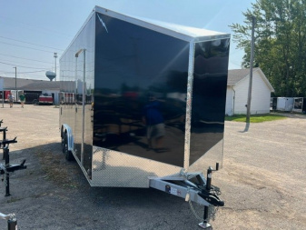 New 2025 LIGHTNING 8.5 x 18 Enclosed Car Hauler Trailer - 10k gvw with 7.5 interior height