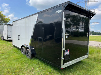 New 2024 LIGHTNING TRAILERS 7.5 x 27 4 Place All Aluminum Trailer with 7ft interior - Premium Package
