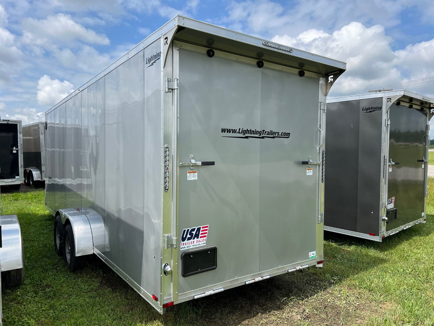 New 2024 LIGHTNING TRAILERS 7 x 27 4 Place Snowmobile Trailer with 7ft Interior height