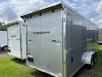 New 2024 LIGHTNING TRAILERS 7 x 27 4 Place Snowmobile Trailer with 7ft Interior height