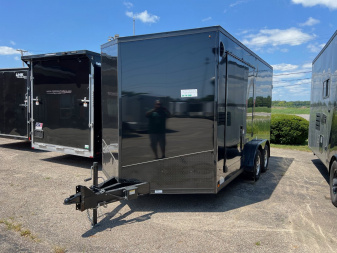 New 2025 US Cargo 7.5 X 14 Enclosed Trailer with 7ft Interior with UTV Package - BLACK OUT PACKAGE