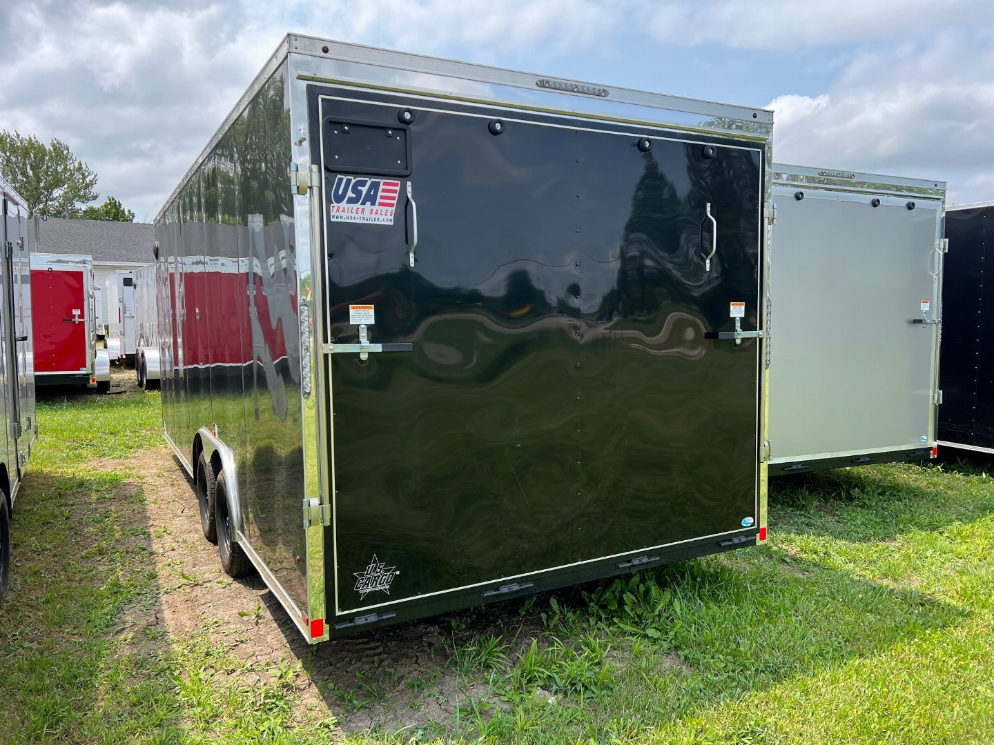 New 2023 US Cargo8.5 x 20 Enclosed Car Hauler with Ramp 7K GVW with 7ft interior - SCREWLESS
