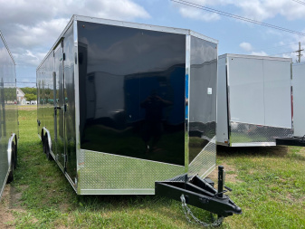 New 2023 US Cargo8.5 x 20 Enclosed Car Hauler with Ramp 7K GVW with 7ft interior - SCREWLESS