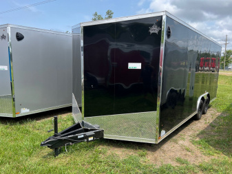 New 2023 US Cargo8.5 x 20 Enclosed Car Hauler with Ramp 7K GVW with 7ft interior - SCREWLESS