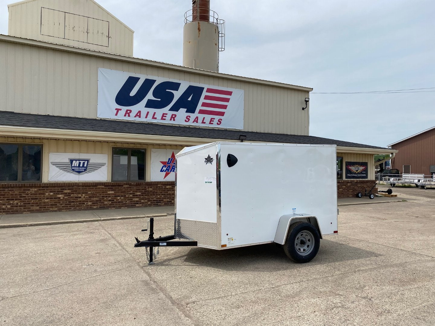 New 2024 US CARGO Scout 5x8 V-Nose Ramp Door Cargo / Enclosed Trailer