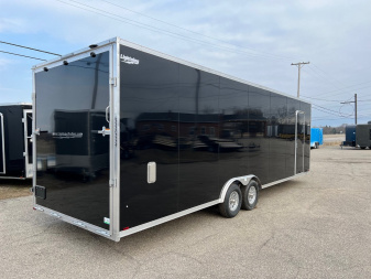 New 2024 LIGHTNING TRAILERS 8.5 X 28 10K GVW LIGHTING ALL ALUMINUM Enclosed CAR HAULER Trailer with Escape Door Cargo / Enclosed Trailer