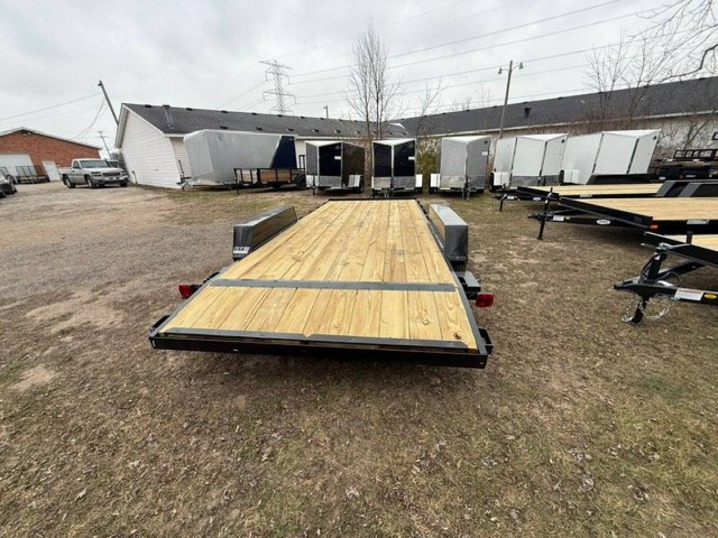 New 2026 AMO 18ft Wood Deck 1 Axle Brk Car Hauler